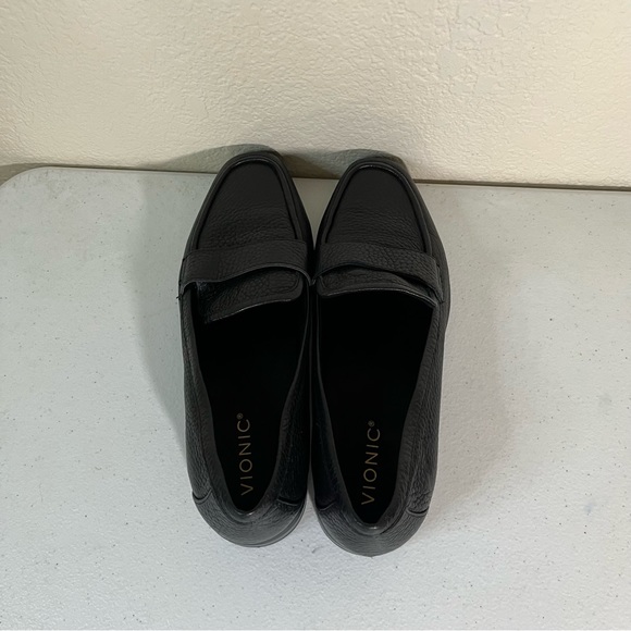 Vionic Sellah Penny Loafers Round Toe Pebbled Black Dressy Work Wear Womens 9 - Picture 5 of 7